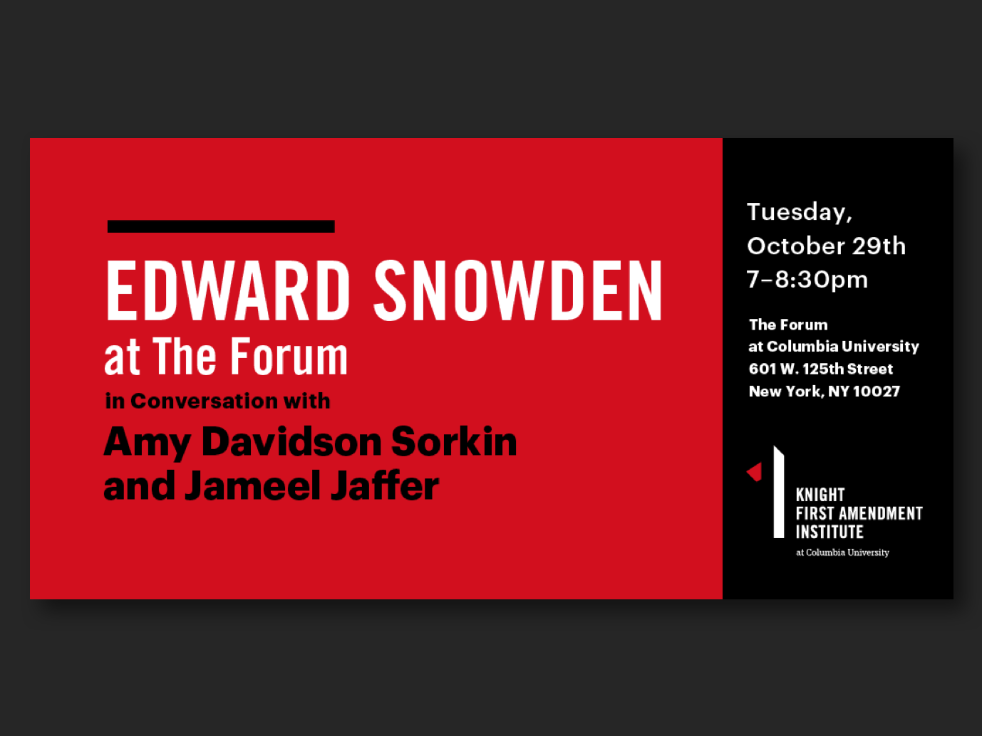 Edward Snowden at the Forum