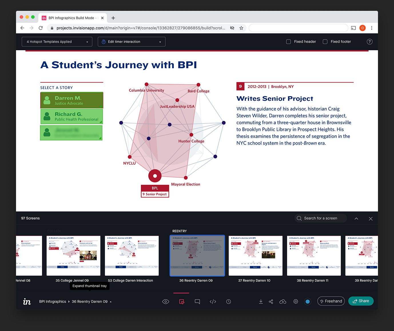 using InVision to build the project