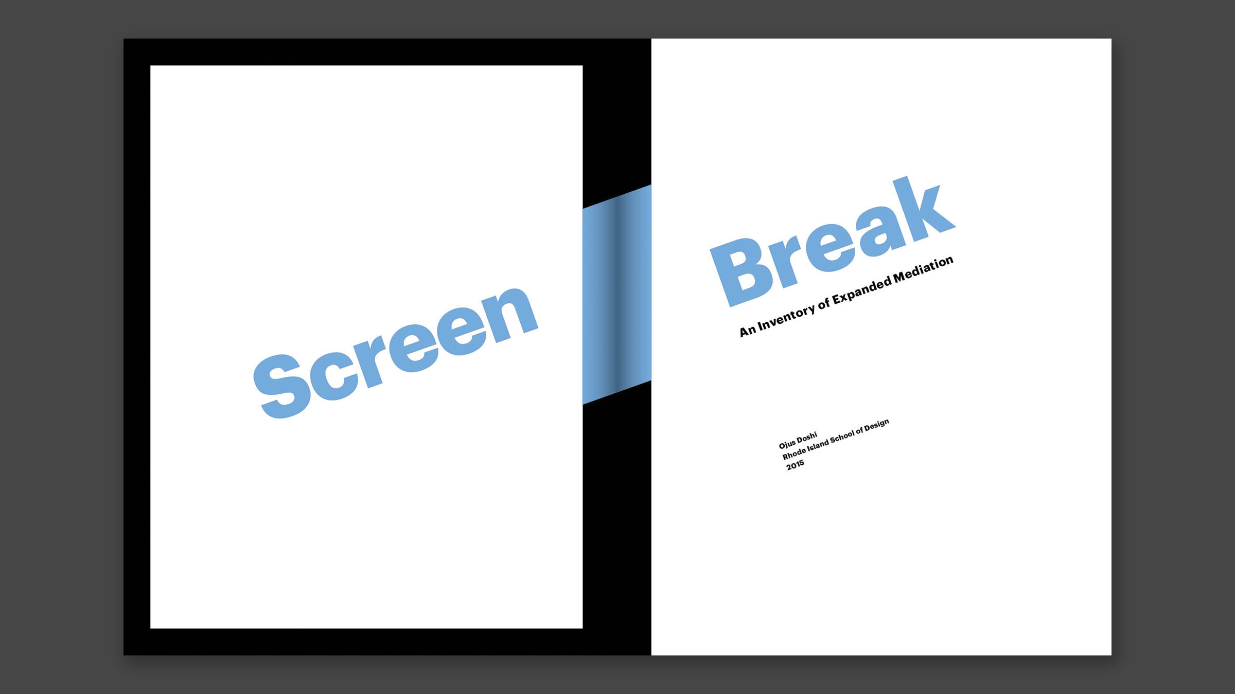 Title page: Screen/Break: an Inventory of Expanded Mediation.